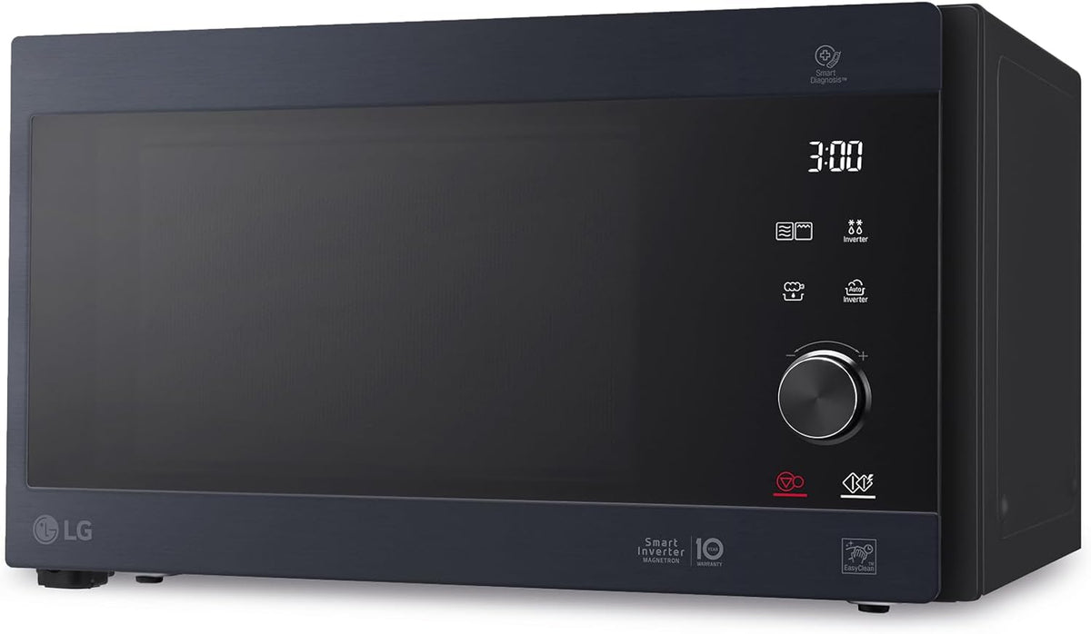 MH6565CPW Grill Smart Inverter Micro-ondes 1 000 W Grill 900 W Micro+Grill 1 450 W 25 litres de capacité Écran LED Plateau Crispy Plateau intérieur 292 mm Noir mat