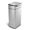 simplehuman CW2015 poubelle rectangulaire à touch-bar, poubelle de cuisine, acier inoxydable brossé, 30 litres