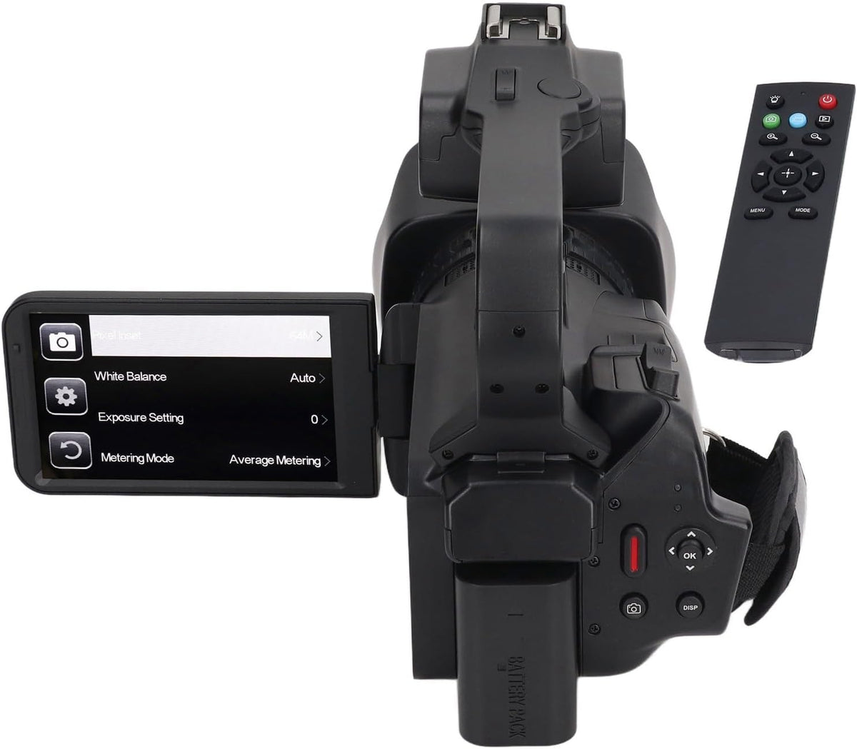 Denash Caméscope à Zoom Numérique 18x, Télécommande Anti-secousse 2,4 G, Transmission WiFi, Enregistreur Vidéo Numérique avec Pare- pour Voyage