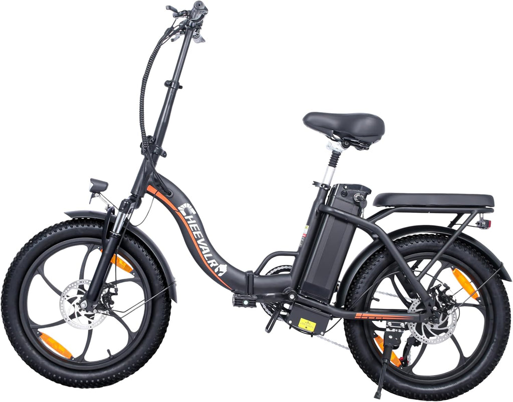 TIGUOWISH Vélo électrique C16 noir pour homme adulte, vélo d'équilibre électrique, 48 V 16 Ah, batterie amovible, vélo électrique pliable.