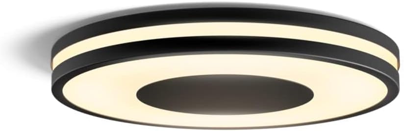 Hue White Ambiance BEING Plafonnier 32W - Noir télécommande incluse , Compatible Bluetooth, fonctionne avec Alexa, Google Assistant et Homekit