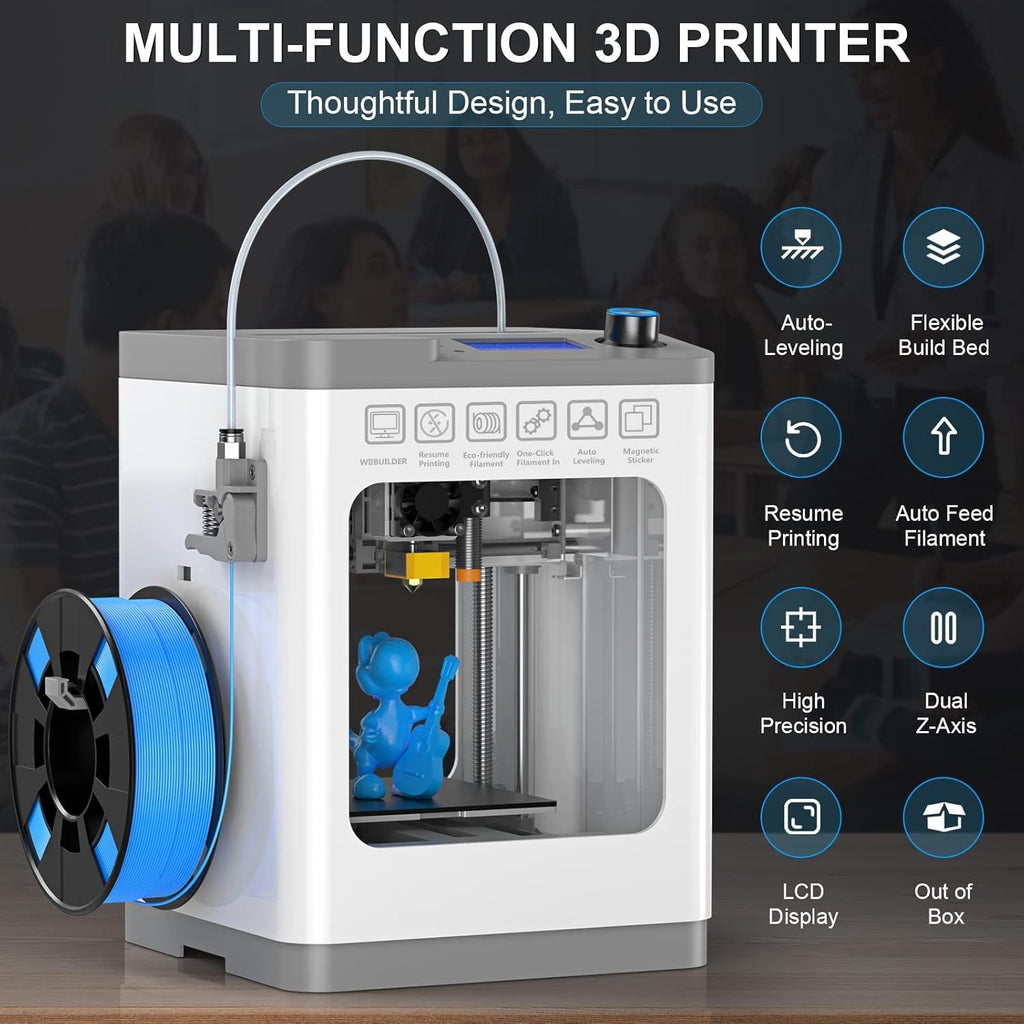 Imprimante 3D Tina2 mise à niveau, imprimantes 3D DIY à nivellement automatique pour débutants, source entièrement ouverte avec impression de CV, plaque de construction magnétique amovible à écran LCD