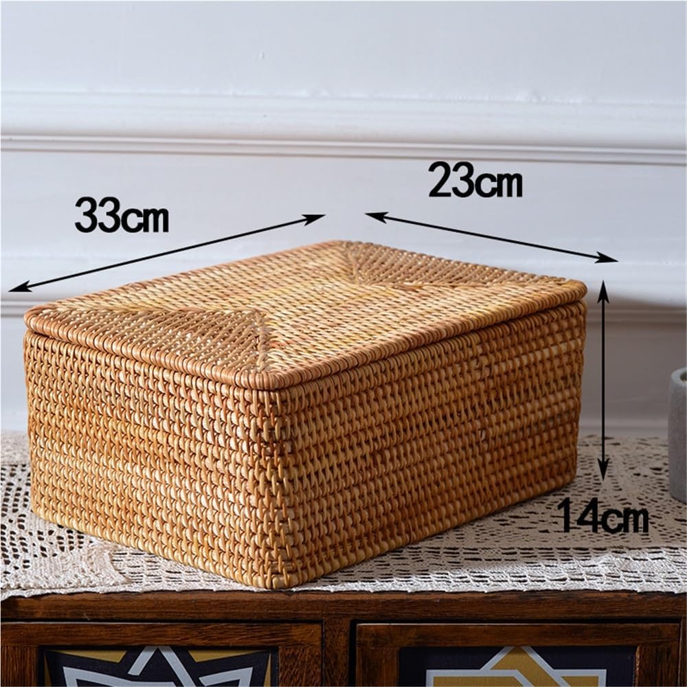 Ruiziliang Paniers, 1 boîte de Rangement tissée Manuelle en Vigne d'automne, Panier for vêtements, Jouets et Articles Divers(5pcs/Set)