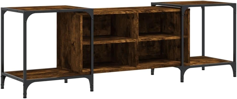 Lauuoeriau Meuble TV en chêne fumé pour maison et jardin, 153 x 37 x 50 cm, bois d'ingénierie