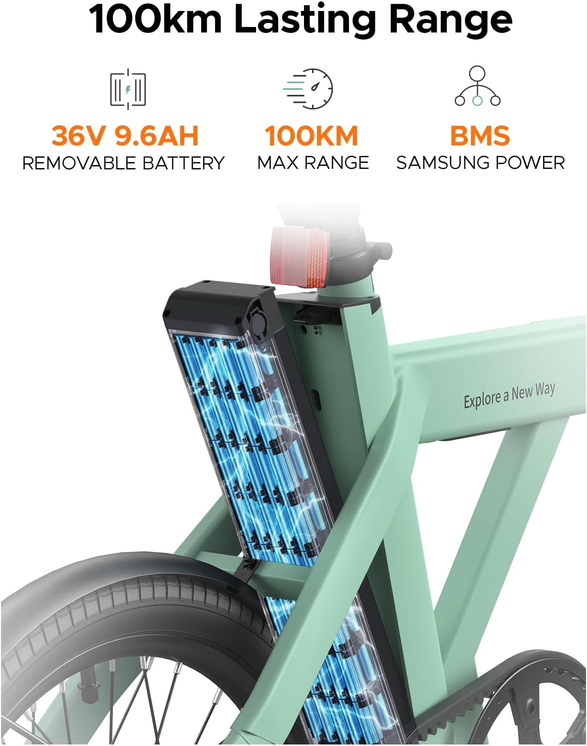 ENGWE Velo Electrique Homme-vélo électrique Batterie 36V 9.6Ah jusqu'à 80 km, vélos électriques Moteur 250W Max 25km/h, Velo Electrique Pliable Pneus 20 * 1,95 Pouces, P20