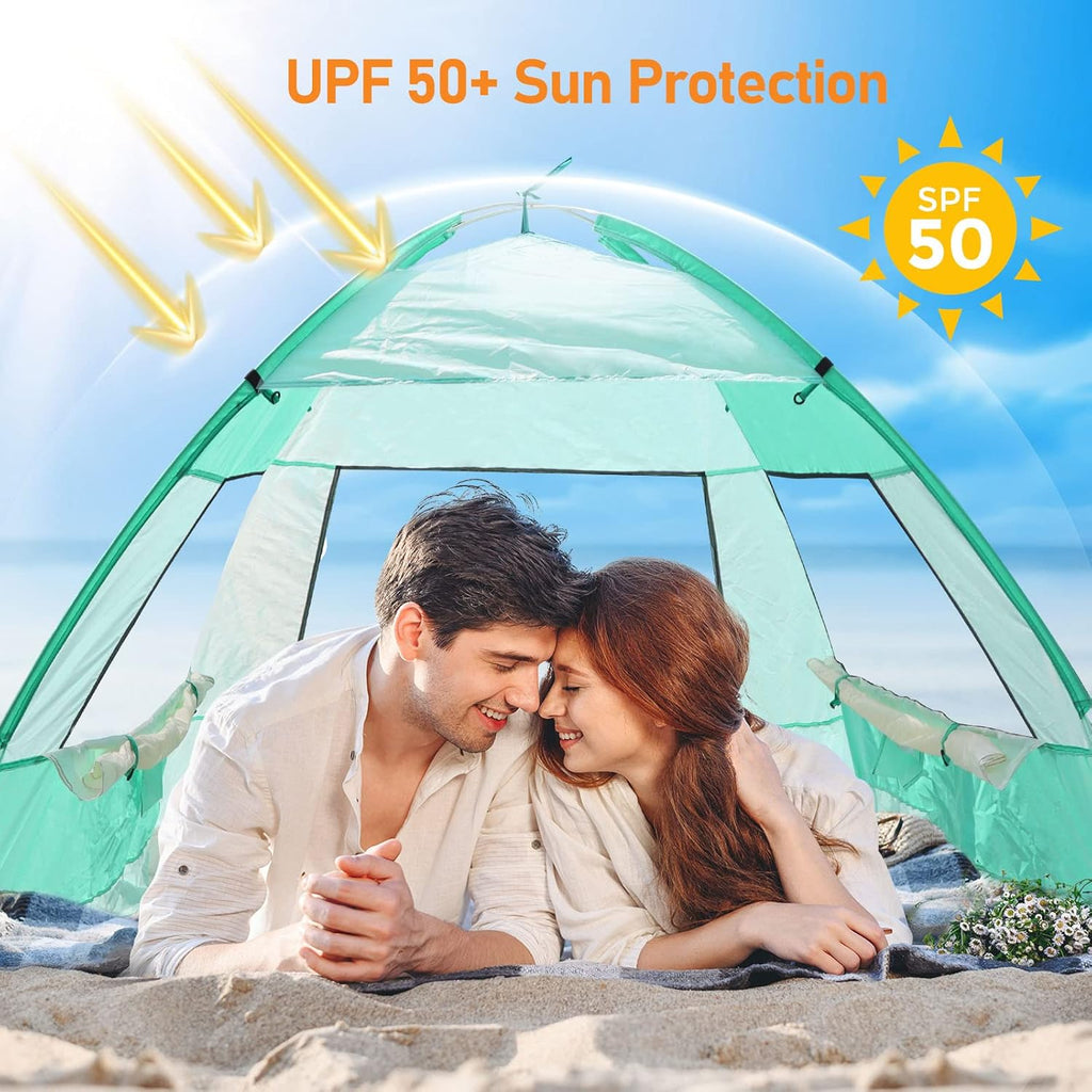 Zyerch Tente de Plage Pop up Tente de Plage Camping Abri solaire