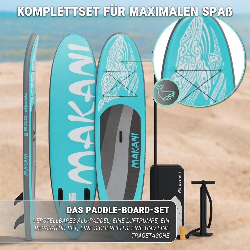 Stand Up Paddle Board | Planche SUP polyvalente 320 cm | xxx | Kit complet | Noyau Drop Stitch | Jusqu'à 120 kg | 3 ailerons | Sac de transport | Pour débutants et confirmés | Gonflable