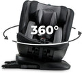 Kinderkraft XPEDITION I-Size 40-150 cm, Siège auto bébé 0 à 36 kg évolutif, Groupe 0/1/2/3, Isofix 360° pivotant, Têtière et largeur d'assise ajustable d'une seule main, Protections latérales, Noir
