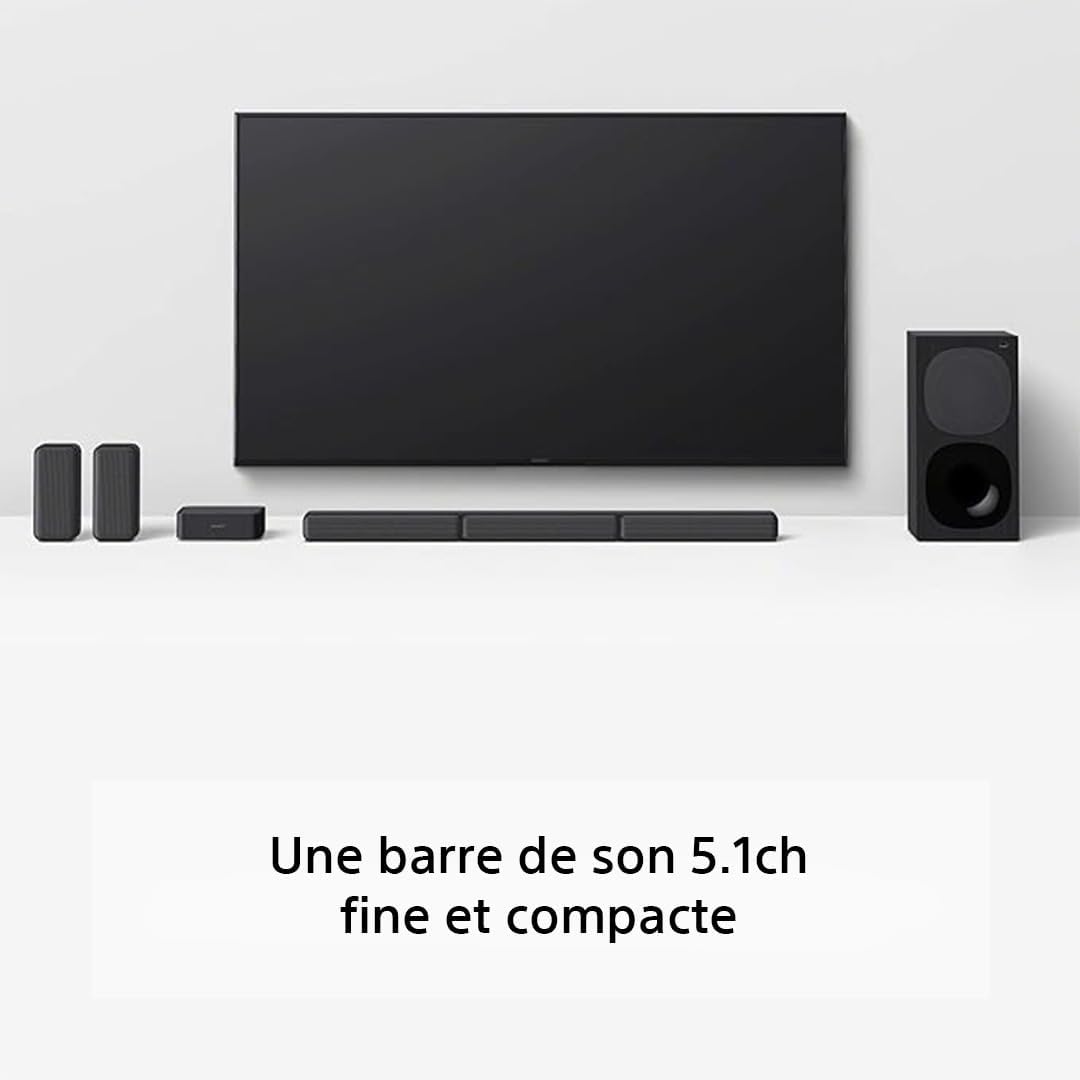 HT-S40R - Barre de Son 5.1ch Home Cinéma avec Enceintes Satellites sans Fil, Noir