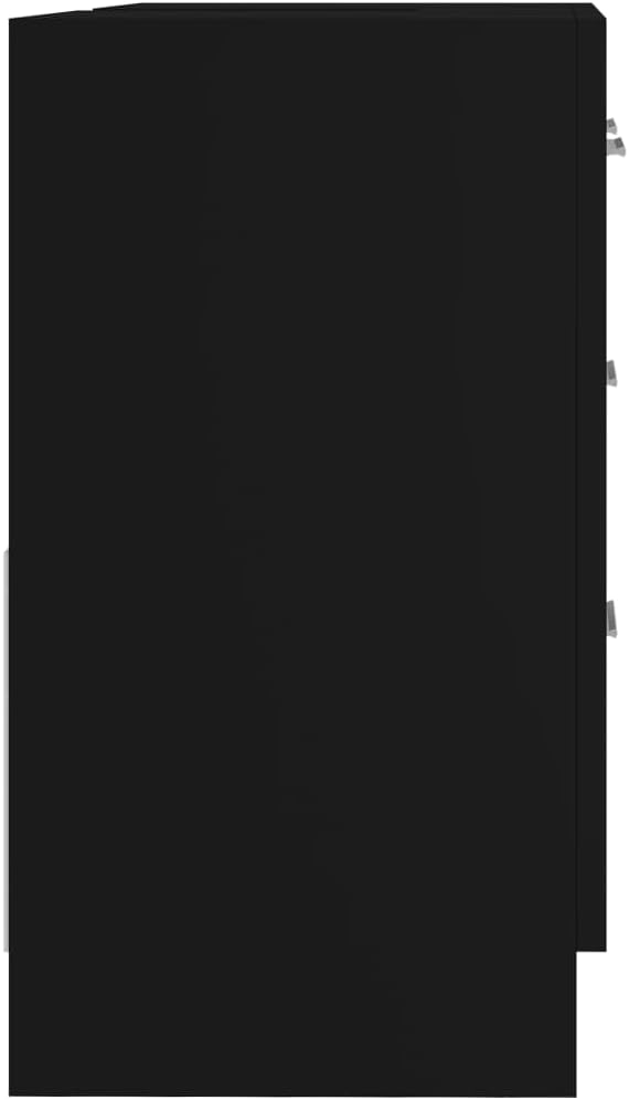 BOWEKAM Meubles, ensembles de meubles, ensembles de meubles de salle de bain, meuble d'évier noir, 63 x 30 x 54 cm, bois d'ingénierie