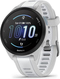 Forerunner 165, Music - Montre GPS connectée de Running avec écran AMOLED – Blanc/Gris Clair (Reconditionné)