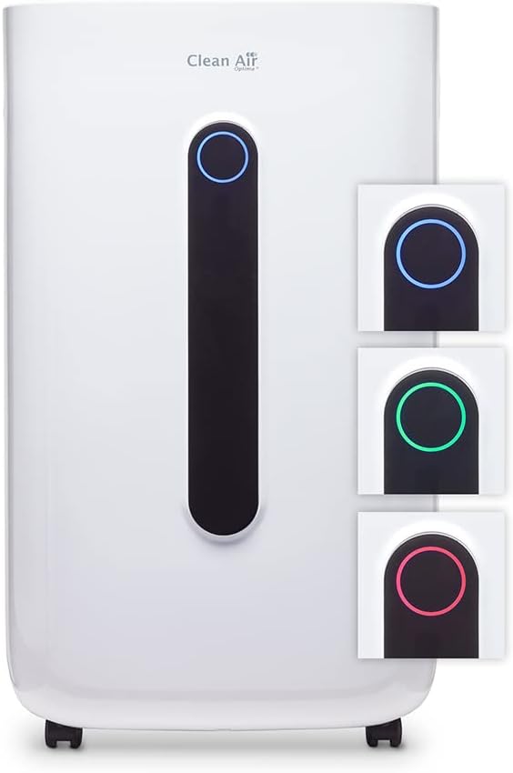 Clean Air Optima CA-705 Smart - 2en1: Déshumificateur & purificateur d’air - Idéal pour 50m² / 125m³ - Performance jusqu’à 16 litres/jour