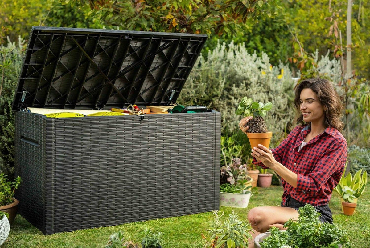 Keter Coffre de jardin JAVA gris - 870 litres