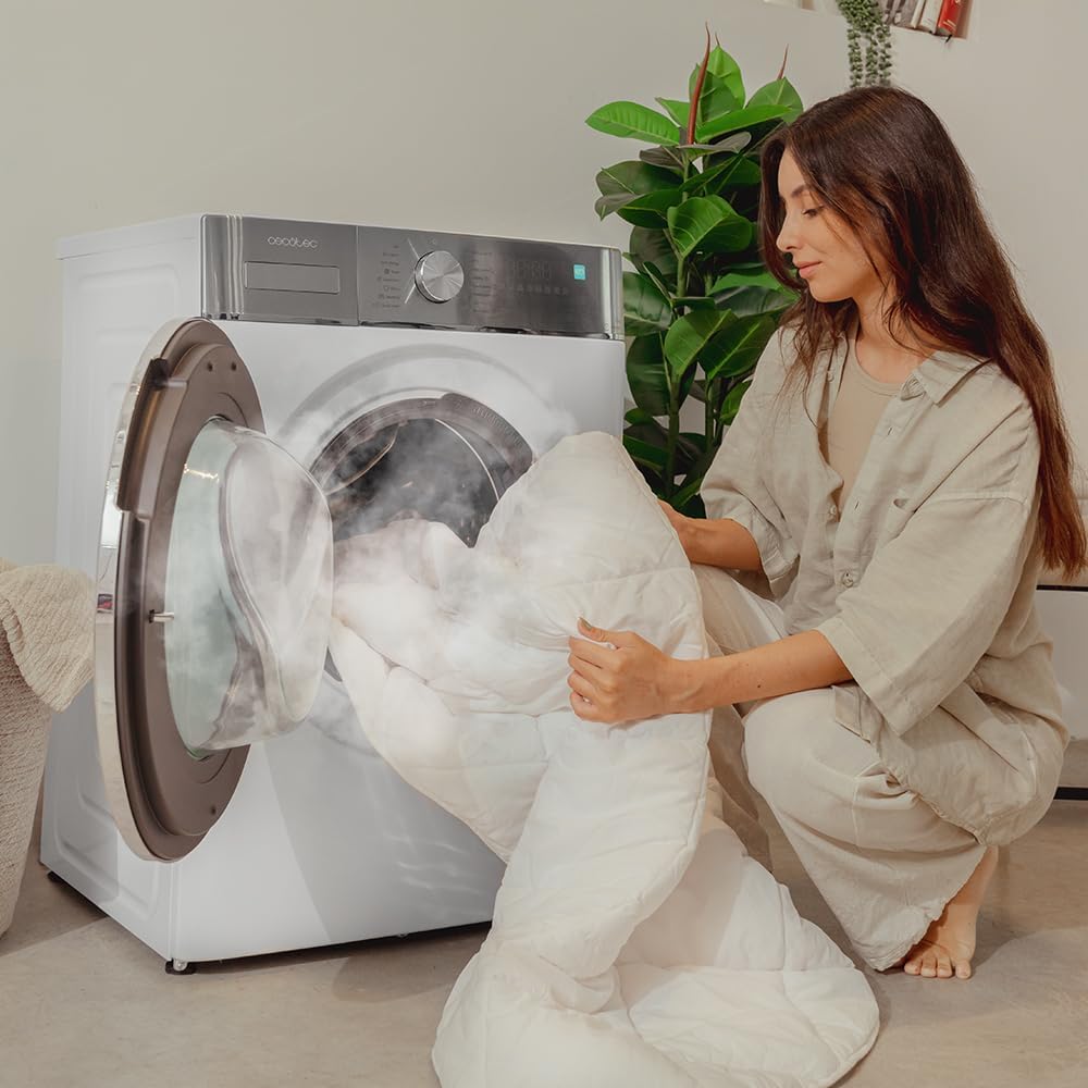 Cecotec Lave-linge Séchant 8-5Kg Chargement Frontal Bolero Wash&Dry 8580 Inverter A 1400RPM, 16 Programmes, Moteur Inverter Plus, SteamMax, OnSmart, Fuzzy Logic, SpaCare et Détecteur de Charge