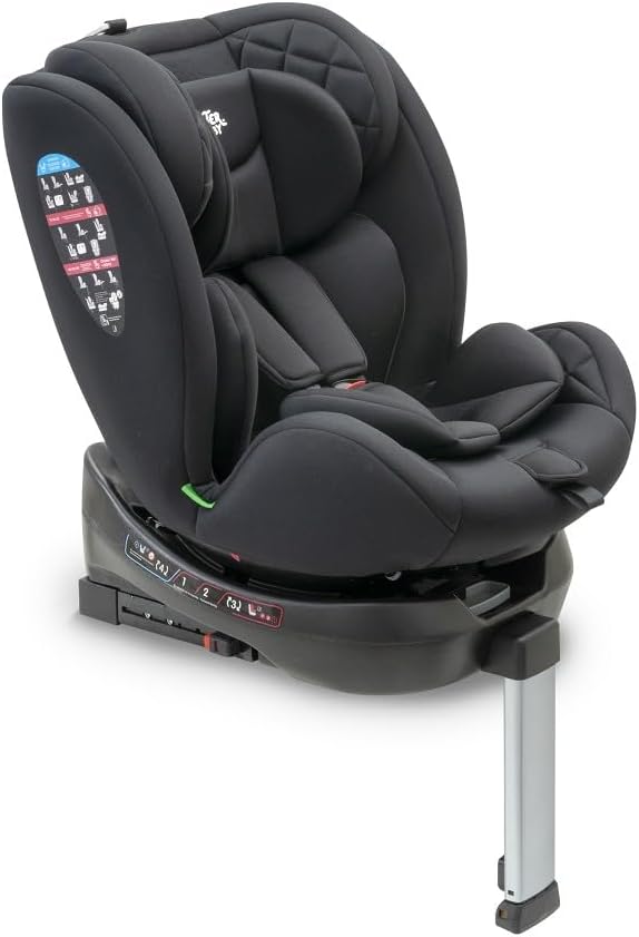 Interbaby SELLA Noir, Siège Auto Isofix Groupe 0/1/2/3-360º -iSize