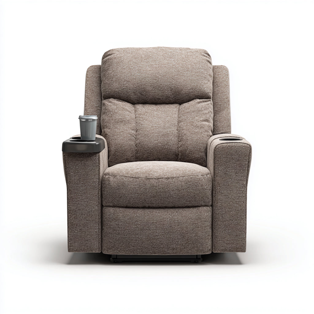 Fauteuil relax en tissu 95x95x105 cm - Beige - Confort moderne pour intérieur