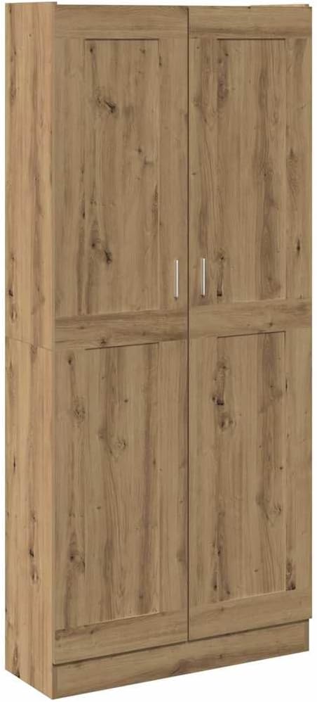 Buffet haut chêne artisanal 82,5x30,5x185 cm bois d ingénierie
