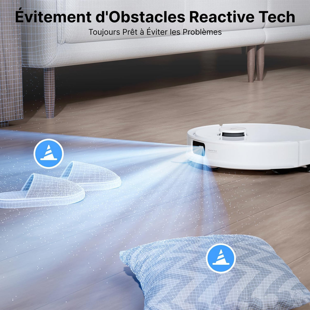 roborock Q10 X5+ Aspirateur Robot avec Station, Aspiration 10000Pa, Autovidante pour 7 semaines, Évitement Intelligent des Obstacles, Brosses Doubles Anti-Enchevêtrement, Blanc
