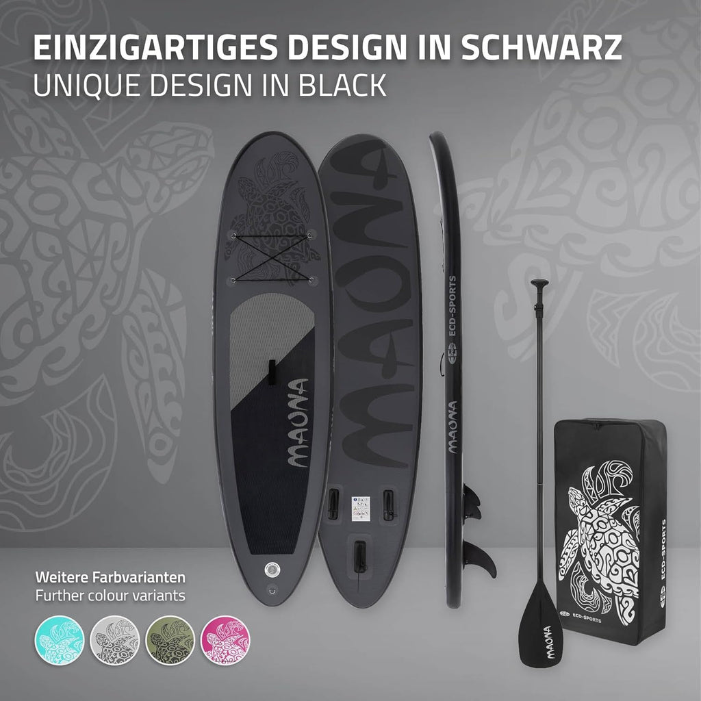 ECD Germany Stand Up Surf Paddle Board Gonflable 305/308/320/380 cm | PVC | jusqu'à 120/150 kg | Épaisseur 10/15 cm | Planche de Surf Pagaie Sac de Transport Pompe à Air | Diverses Couleurs Modèles