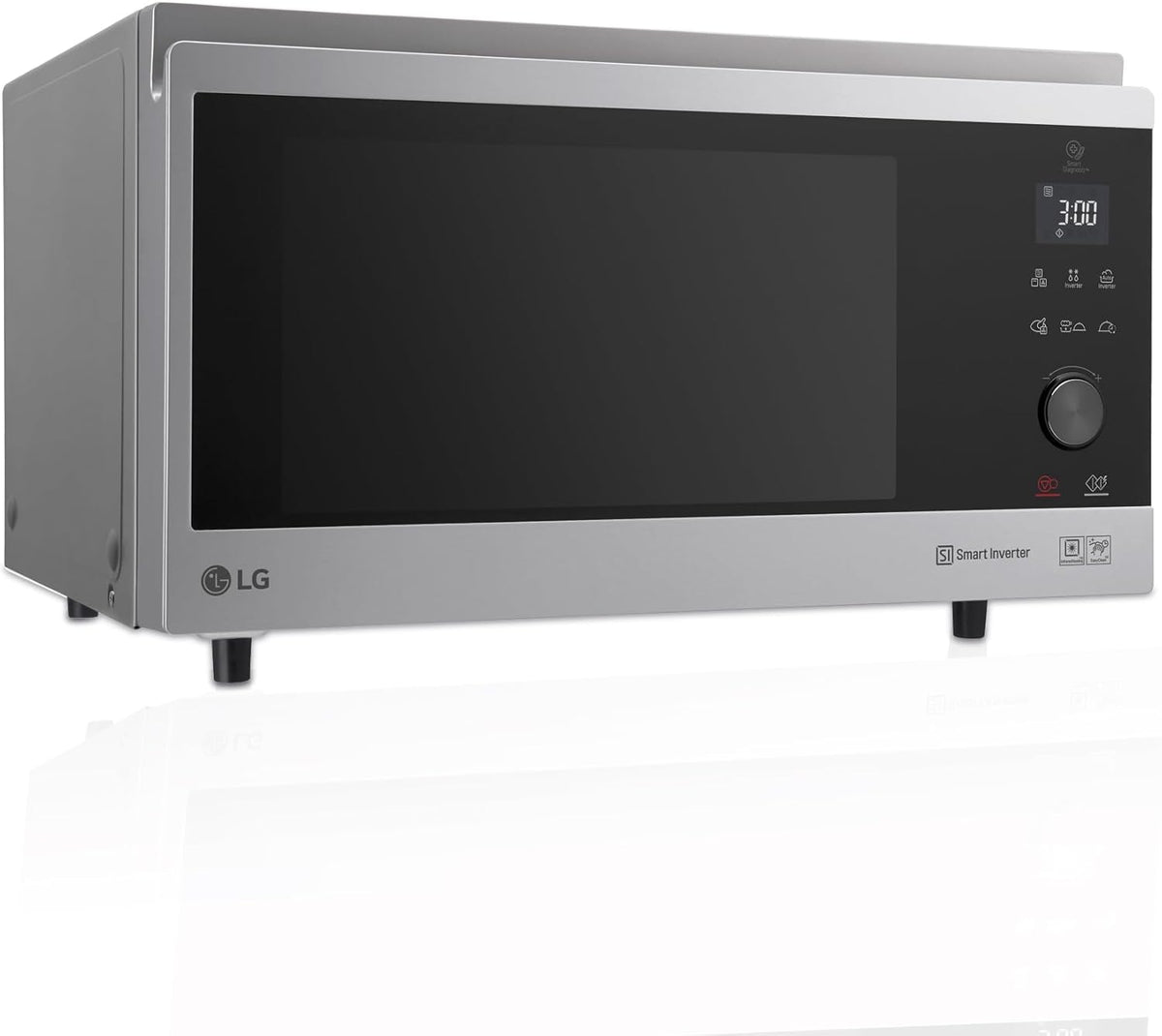 MJ3965ACS – Four micro-ondes 4 en 1 Smart Inverter, convection maximale de 1 850 W, gril de 950 W, micro-ondes de 1 100 W, capacité de 39 l, en acier inoxydable