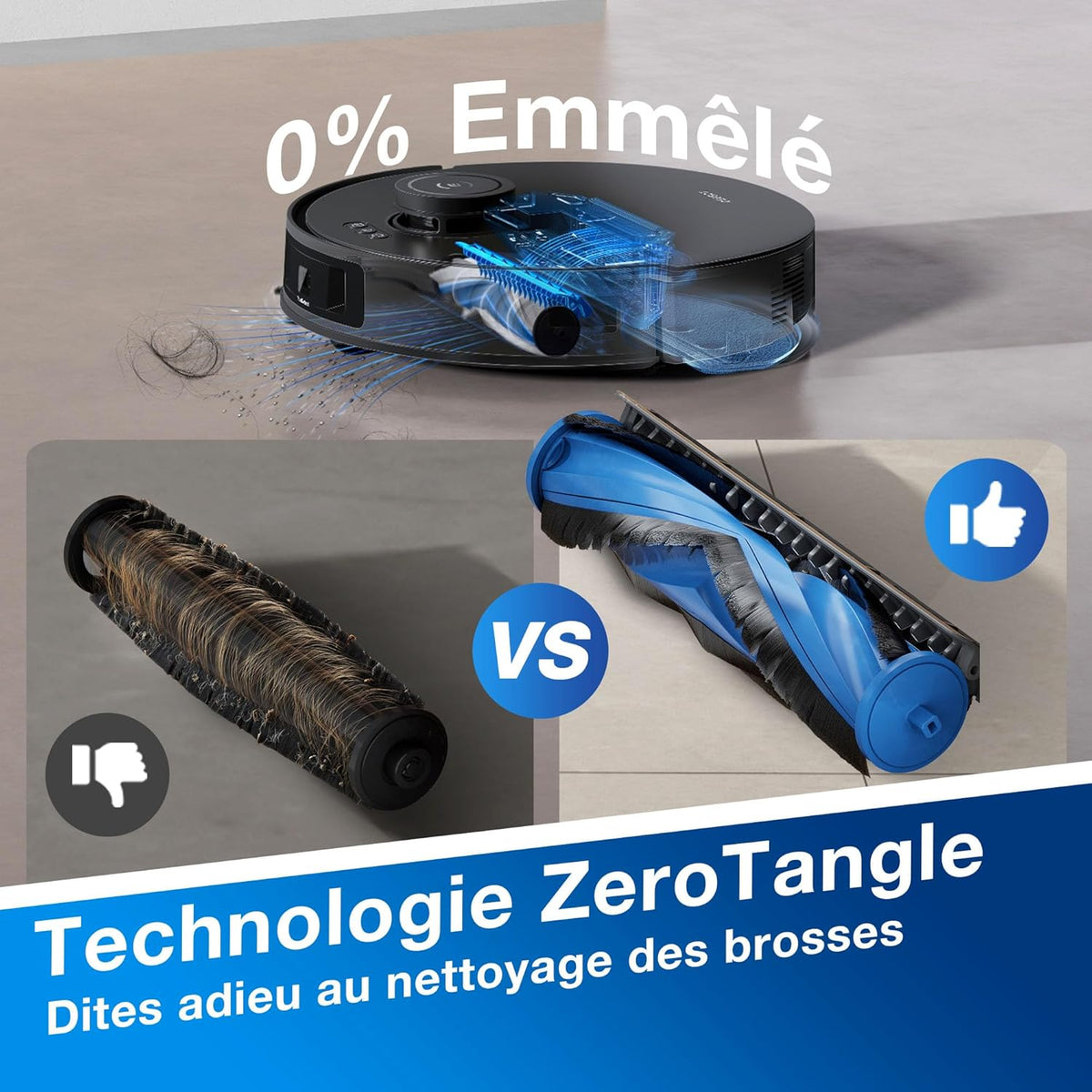 ECOVACS Aspirateur Robot DEEBOT N20 Pro Plus, Robot Aspirateur Laveur 8000Pa avec vidange Automatique poussière, Nettoyage Autonome de 45 Jours, Batterie 300 Min, Nettoyage Vibrant, Tapis, Noir