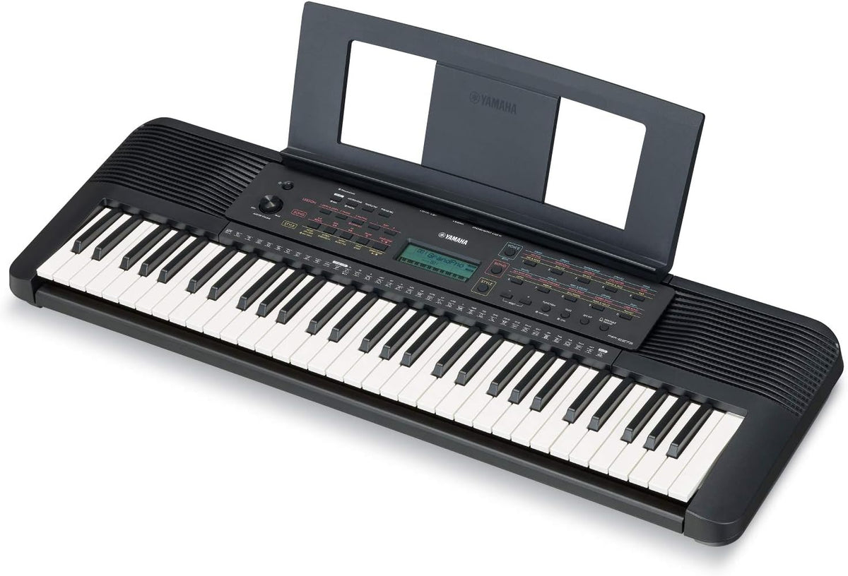 Yamaha PSR-E273 Clavier arrangeur – Instrument de musique à 61 touches dynamiques, incluant un Bon Cadeau pour 2 Leçons en Ligne avec la Yamaha Music School, en Noir