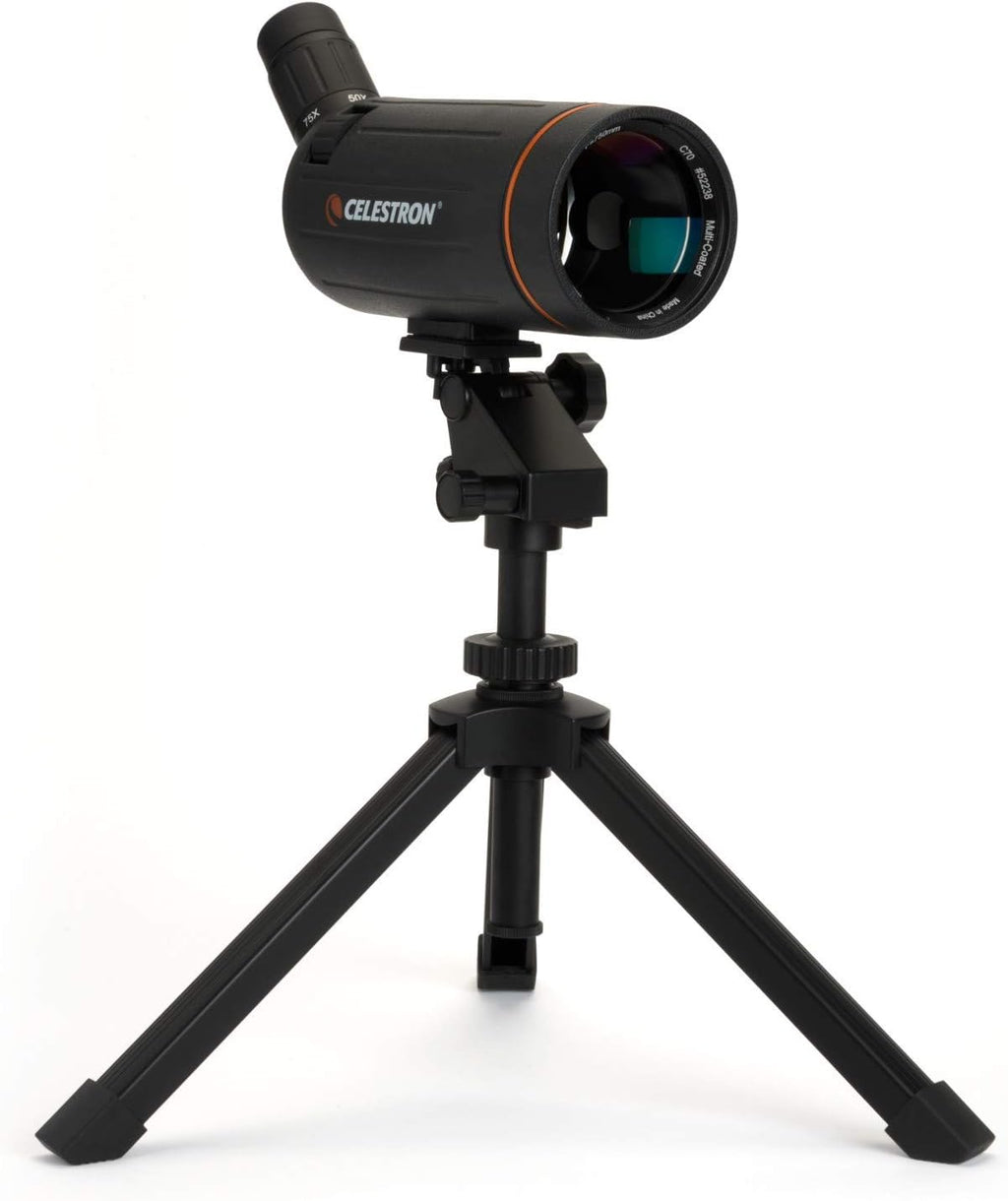 Celestron 52238 Catadioptic Series C70 Mini Mak Maksutov-Cassegrain Spotting Scope Telescope, Black