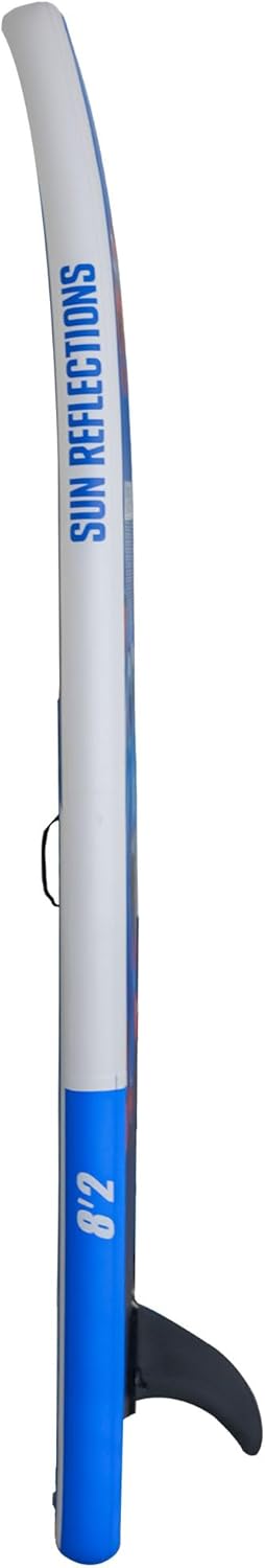 Sun Reflections Kids Planche de SUP gonflable pour enfants de 250 cm, kit complet avec pagaie réglable, laisse de sécurité, sac de transport et aileron | antidérapant