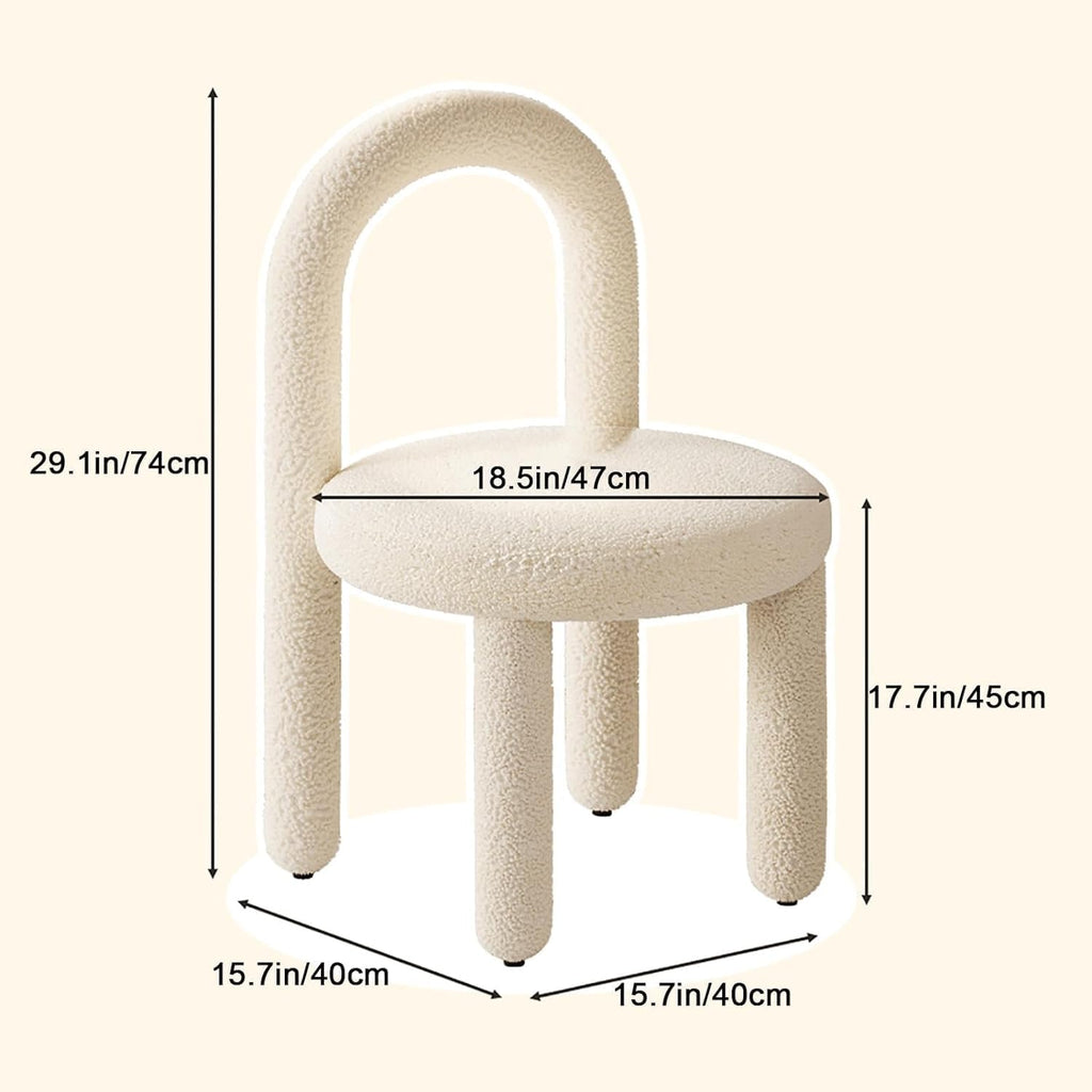 Chaise de coiffeuse rose pour chambre à coucher, maquillage simple, épais, haut de gamme, siège de luxe pour chambre à coucher ou salon, chaise de maquillage élégante et confortable