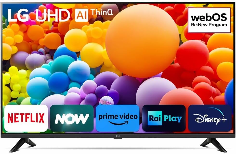 LG TV LED 2024 | 55UT73 | 55 Pouces | UHD | Processeur α5 gen 7 AI 4K, Noir