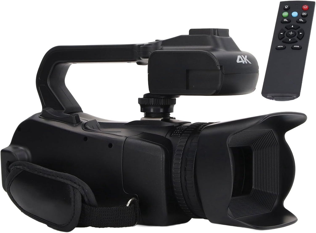 Denash Caméscope à Zoom Numérique 18x, Télécommande Anti-secousse 2,4 G, Transmission WiFi, Enregistreur Vidéo Numérique avec Pare- pour Voyage