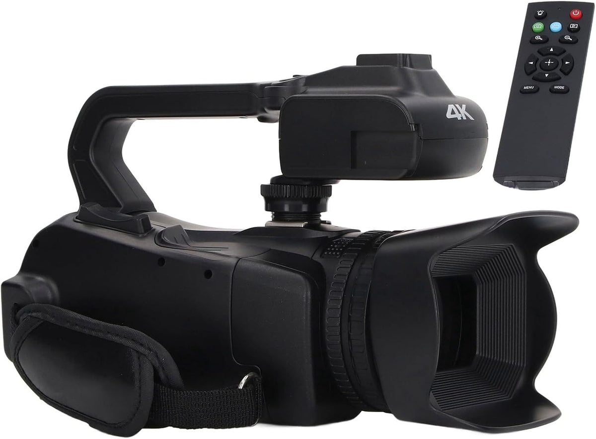 Denash Caméscope à Zoom Numérique 18x, Télécommande Anti-secousse 2,4 G, Transmission WiFi, Enregistreur Vidéo Numérique avec Pare- pour Voyage