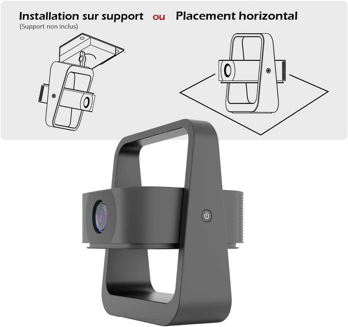 Vidéoprojecteur Android 13 FUltra HD 4K avec Écran jusqu'à 150 Pouces + Système Audio Modulaire Bluetooth 20W, 4 Enceintes Magnétiques, Noir