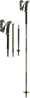 Leki Sherpa FX.One Carbon Poles, Natural Carbon, Neon Yellow-White, 140 cm