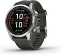 fēnix 7S Pro, Solar - Montre GPS Multisports connectée – Silver avec Bracelet Gris – Boîtier 42 mm (Reconditionné)