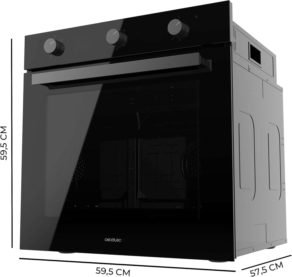 Cecotec Four intégrable multifonctions Bolero Hexa M236000 Glass Black Time A.Four multifonctions Capacité de 70 L, 6 fonctions, classe A, 2800 W