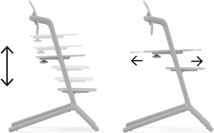 CYBEX Gold LEMO Chaise Haute ; Grandit avec l’Enfant, 3 - 99 ans ; Peut être utilisée dès la naissance grâce à des attaches séparées ; Aluminium / Plastique; Suede Grey