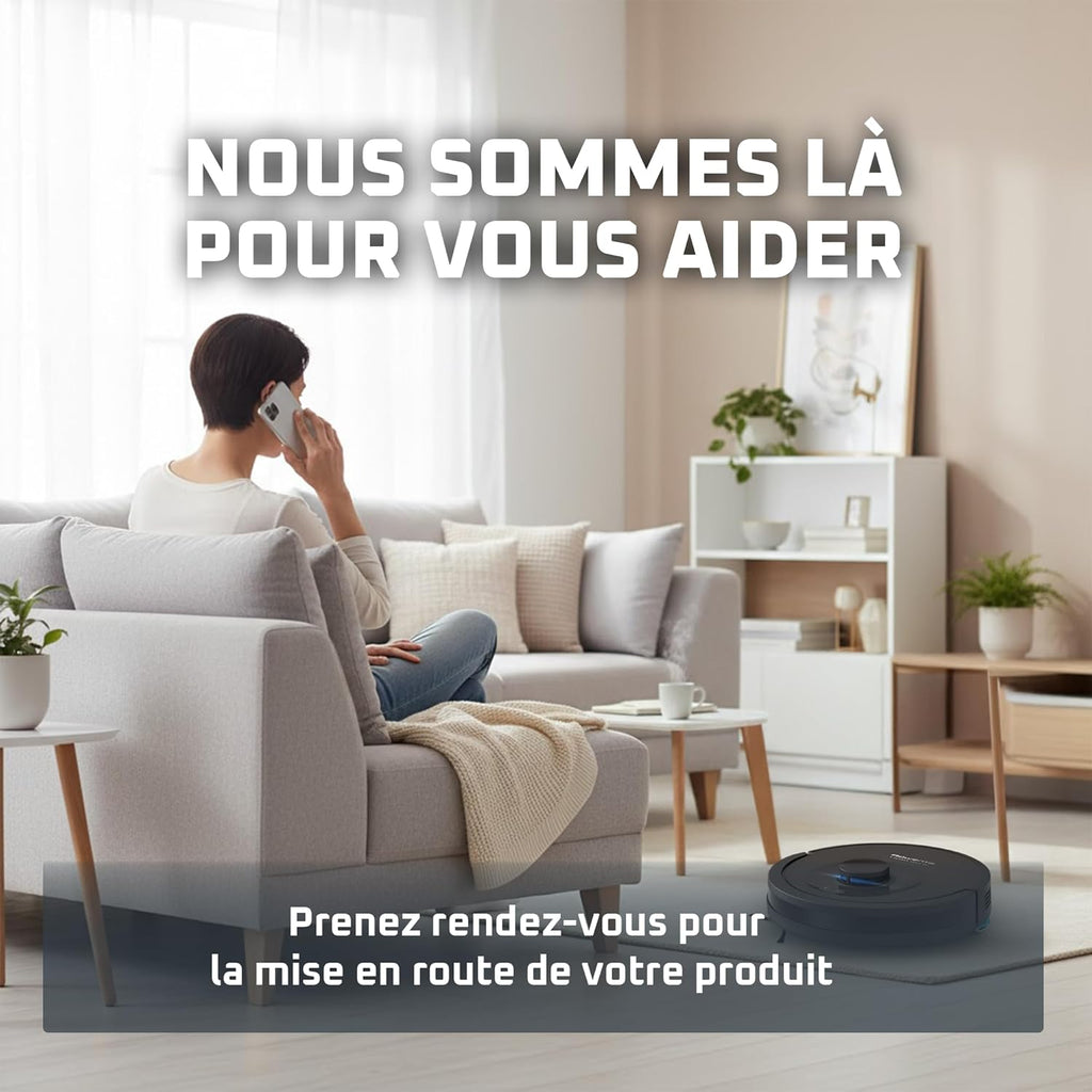 Rowenta X-PLORER Serie85+, Aspirateur robot laveur, 6000Pa, Détection laser 360°, Vidage automatique de la poussière, RR87D5FE, Noir