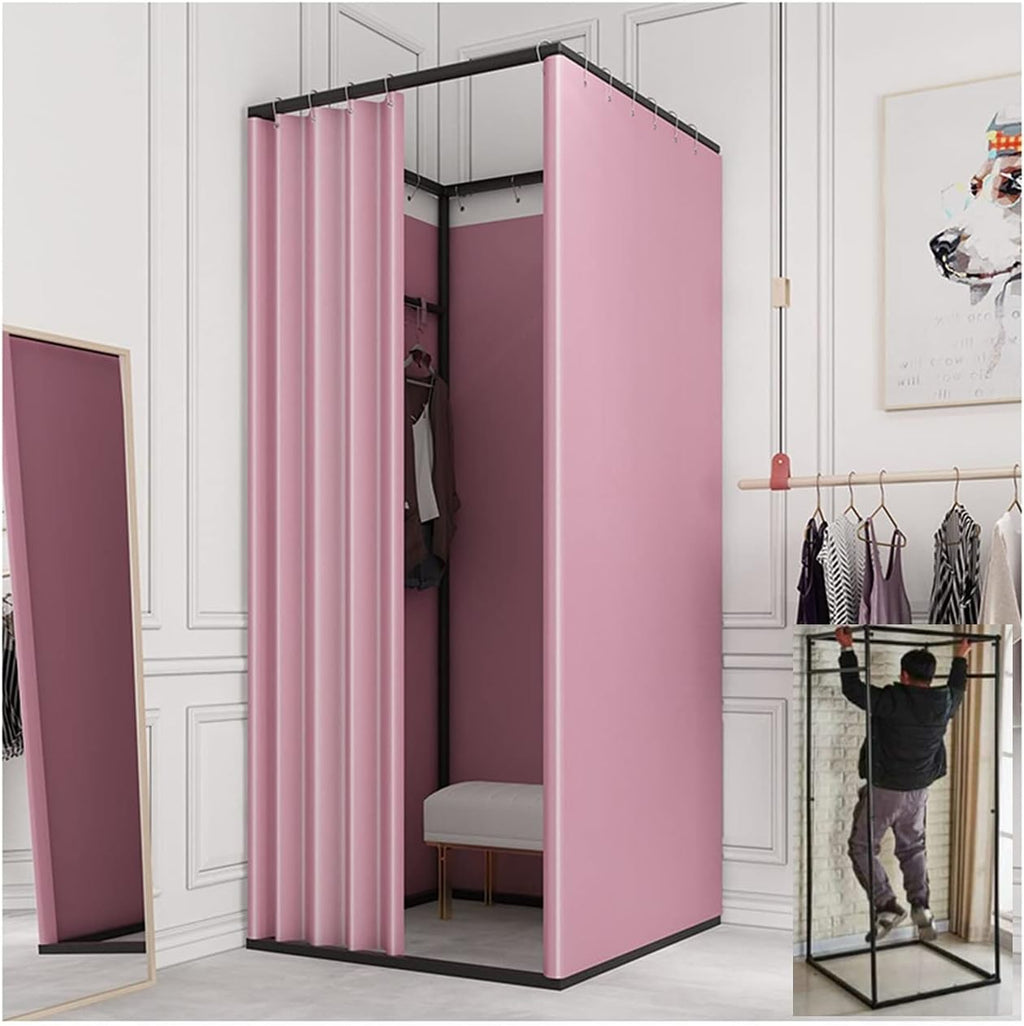 Cloison de séparation de protection de l'intimité pour chambre, camping, toilettes, vestiaire portable avec design de suspension, capacité de charge 100 kg, tissu d'ombrage épaissi, 3 tailles et 9
