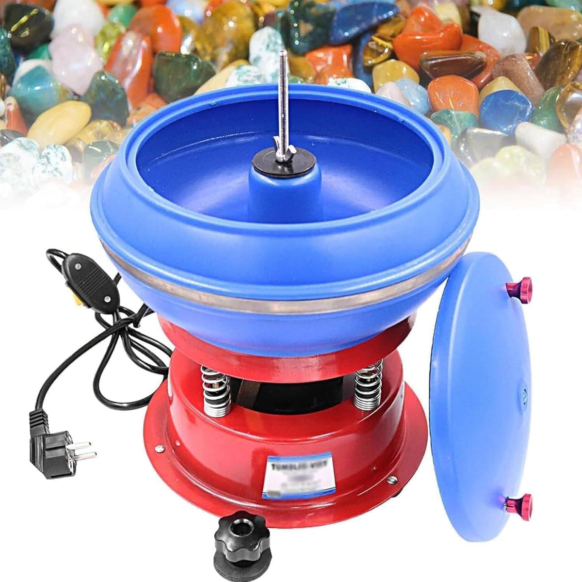 LXPINGMM Polisseuse vibrante électrique 3,5/6,2/12 L, pour Le Polissage de pièces métalliques et de Bijoux. Tambour de Polissage S