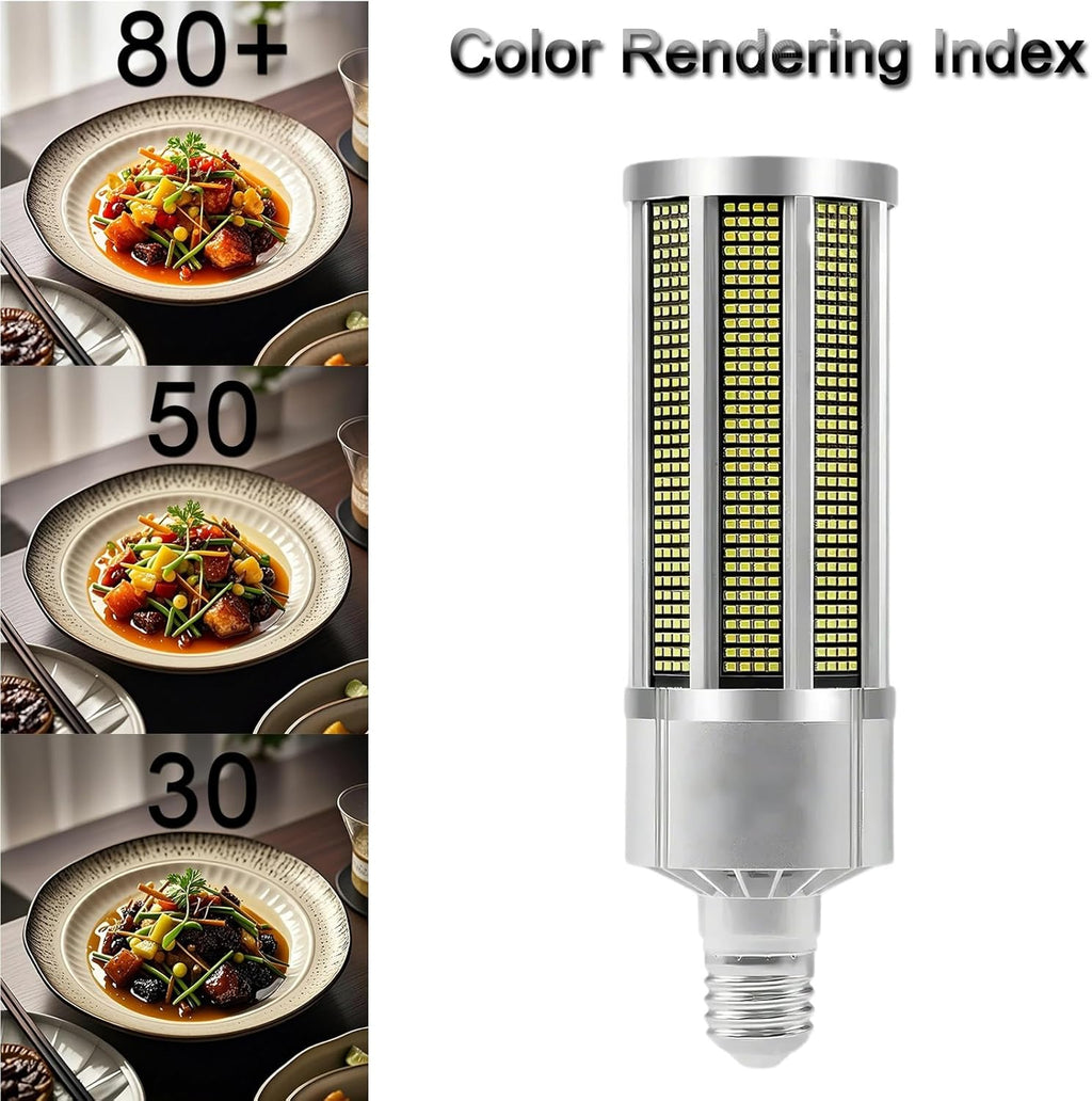 ZFFOZZ Ampoule LED 24000 Lumens, Culot E39 E40, 240W, Lumière du Jour 5000K, Équivalent 1000 Watts, Super Lumineuse.(Cool White,E40-200W)