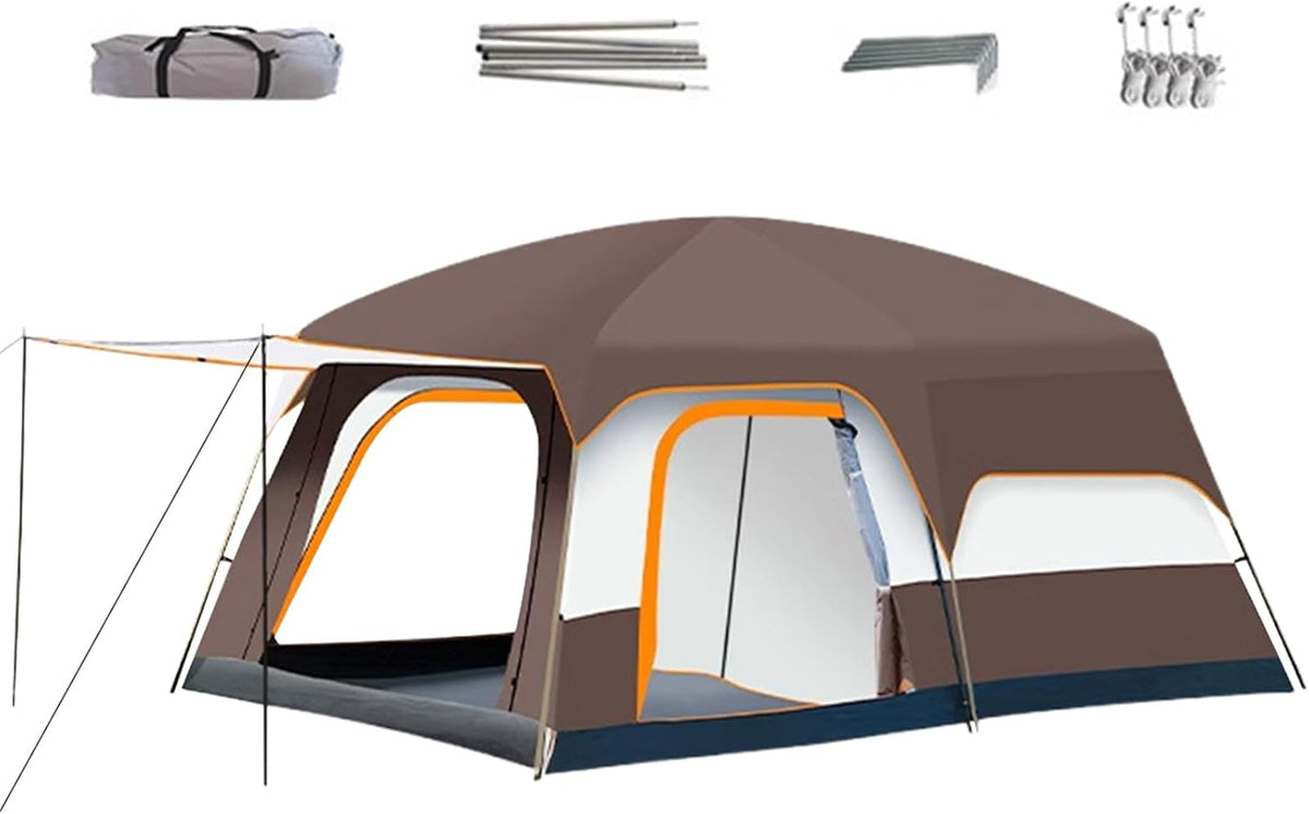 Tente Familiale pour Camping | Grande Tente pour Camping Familial - Abri Résistant aux Intempéries pour Randonnée Festivals Plage Nuits en Extérieur