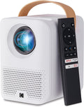 KODAK Projecteur Intelligent FLIK HD9 | Mini Film Portable intérieur et extérieur Blanc avec Applications de Streaming Android TV, Wi-FI et Bluetooth, Haut-parleurs intégrés