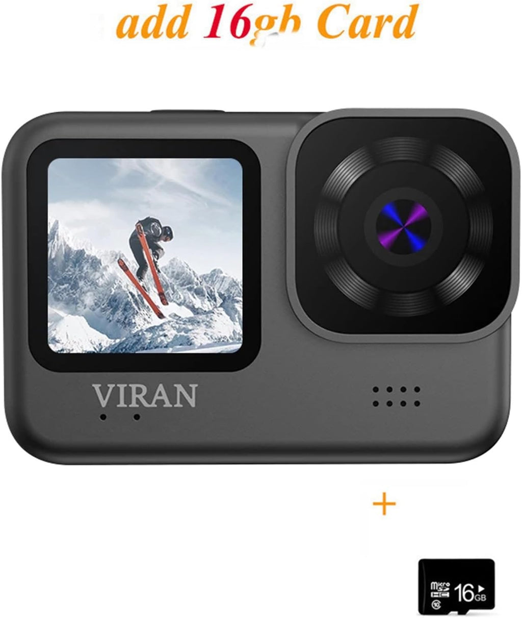 WAFOHSR Caméra d'action Anti-secousse WiFi 4K/60FPS V9 avec Écran De Télécommande Sport Grand Angle Étanche Haute RéSolution XJ-V9-16G