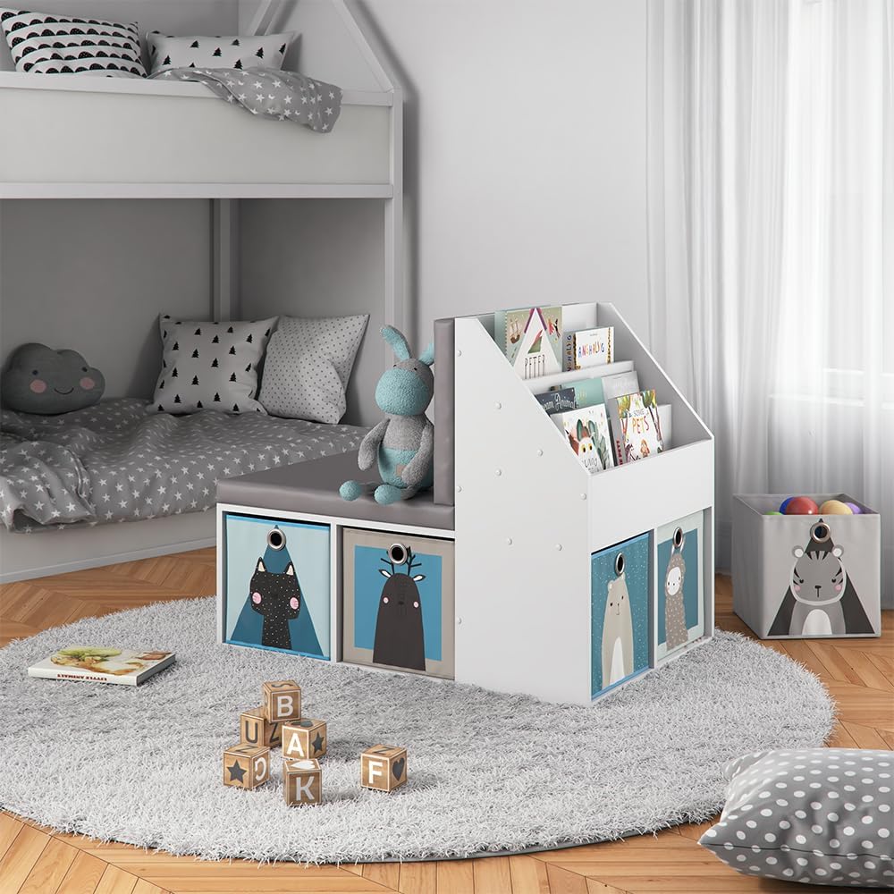 Vicco bibliothèque Enfant Onix, Blanc, 97.1 x 78.4 cm