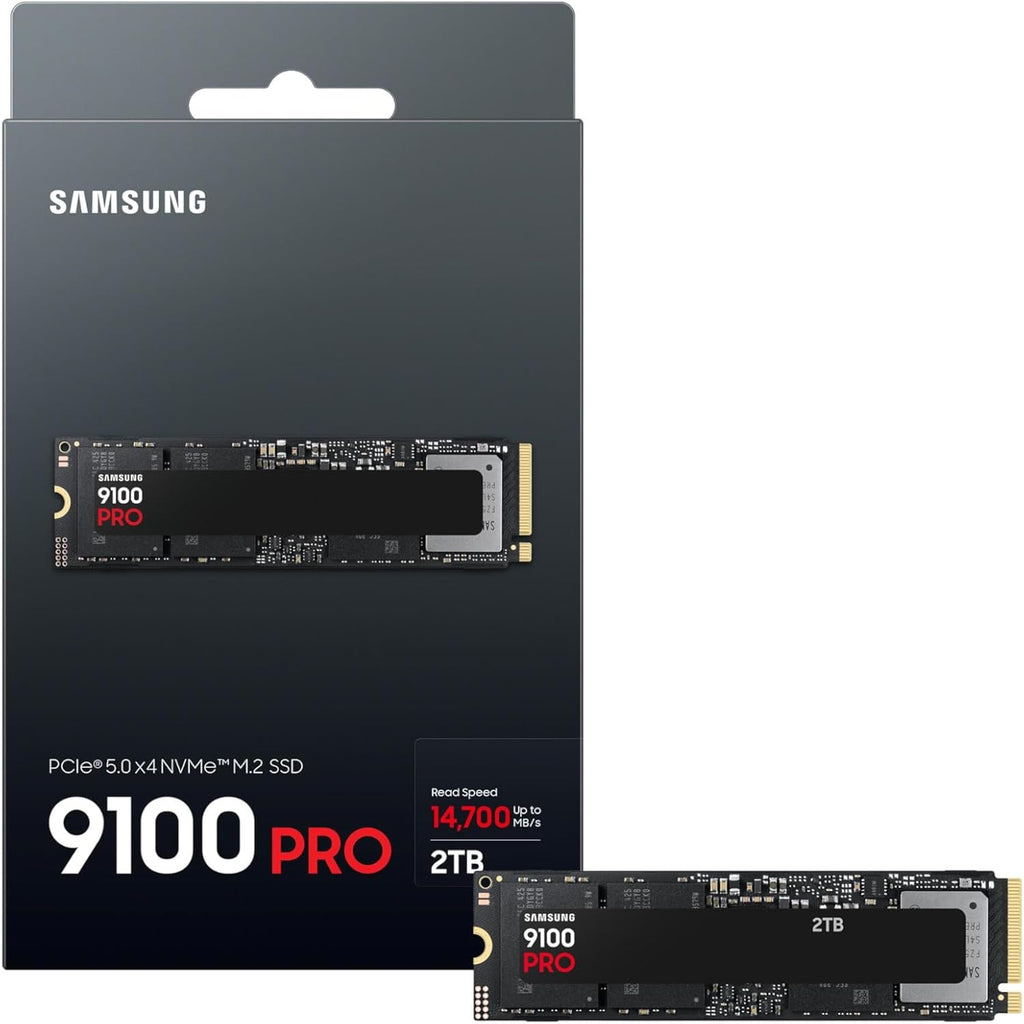SSD Interne 9100 Pro, NVMe 2.0 PCIe 5.0x4, Capacité 2To, Vitesse de Lecture jusqu'à 14 800 Mo/s, Les Performances de la Gen5, MZ-VAP2T0BW