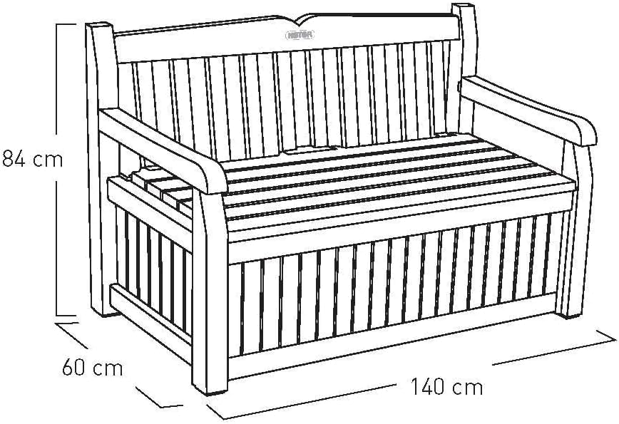 KETER Banc coffre extérieur EDEN BENCH - 265 litres