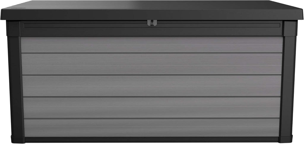 Ondis24 Keter Coffre de jardin XXL étanche (570 litres), boîte de rangement extérieur, coffre de rangement, coffre à coussins, banc