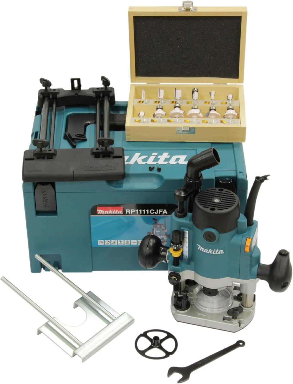 RP1111CJFA Défonceuse 1100 W avec kit de 12 fraises D-53556 en coffret Makpac Bleu