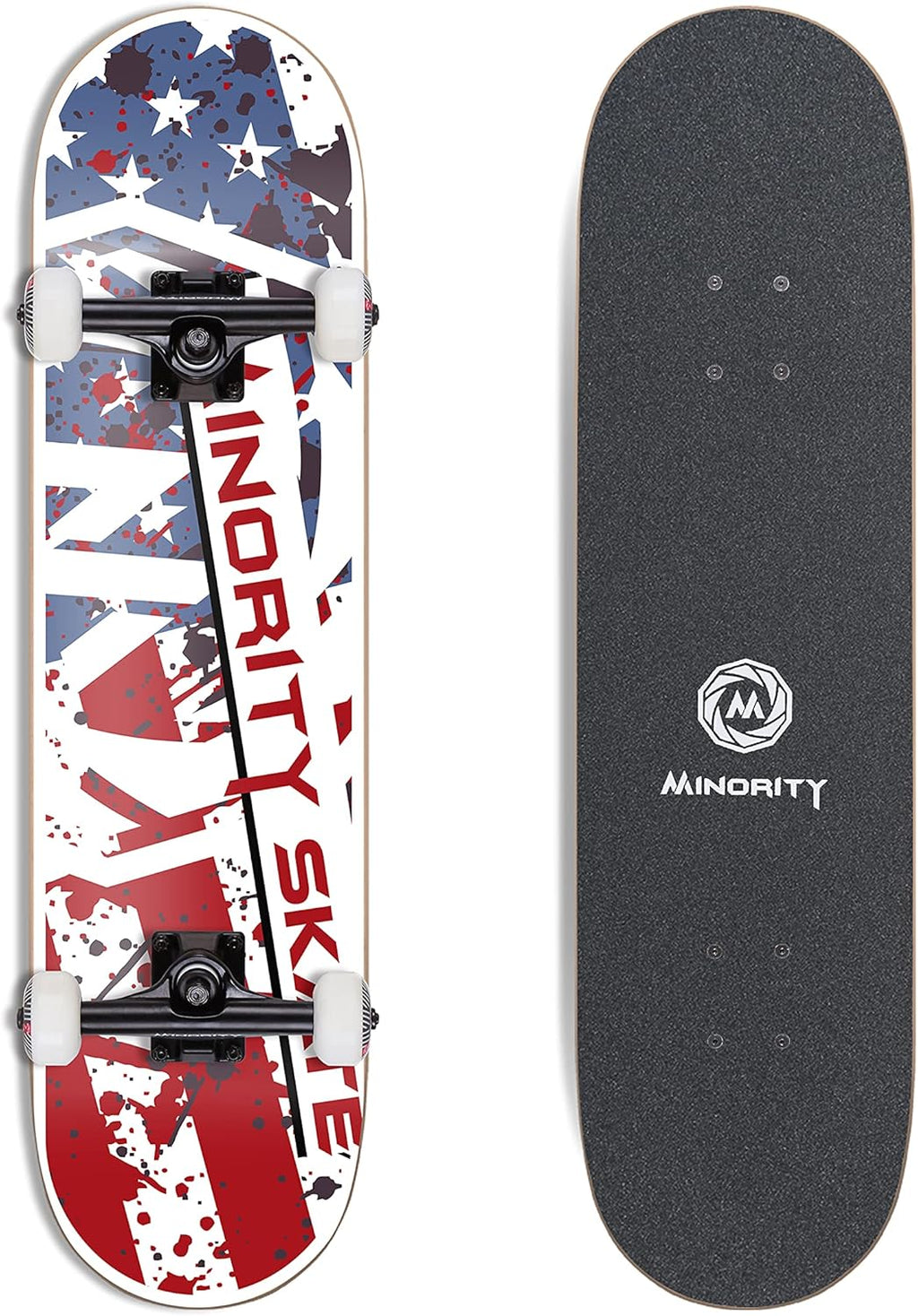 Minority Skateboard en érable pour débutants, intermédiaires et Professionnels 81,3 cm